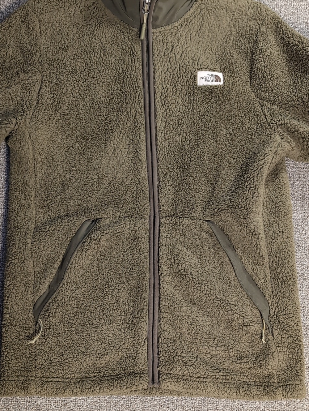 The North Face Cabin Fleece Campshire Full-Zip Jacket Size Small in Olive Green - Picture 6 of 12
